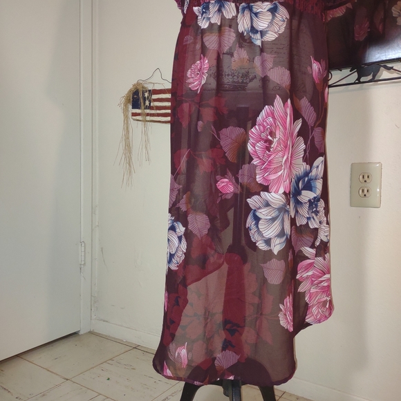"Live 4 TRUTH" Duster/ Cardigan/Swim Cover/Robe, size 1X, semi-sheer - Picture 7 of 11